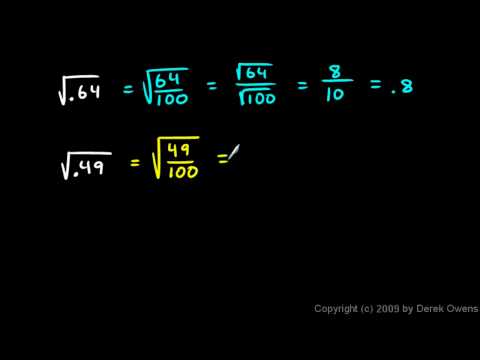 Algebra 1  11.3c - Examples Involving Rational Square Roots