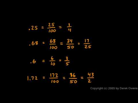 Algebra 1   11.2b - Converting Decimals to Fractions