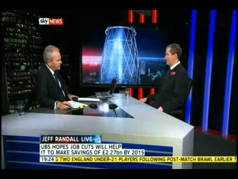 UBS announces 16% staff reduction - why ? Jeff Randall Live Sky - 30.10.2012