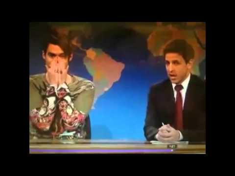 Bill Hader (as Stefon) loses it on Weekend Update