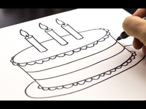 How To Draw A Birthday Cake