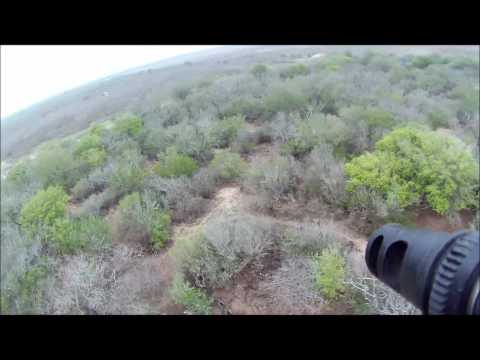 Helicopter pig hunting in South Texas with the M-16, m-249 saw