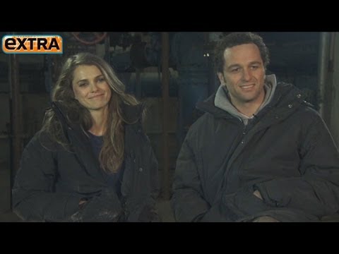 Keri Russell and Matthew Rhys on the Set of 'The Americans'