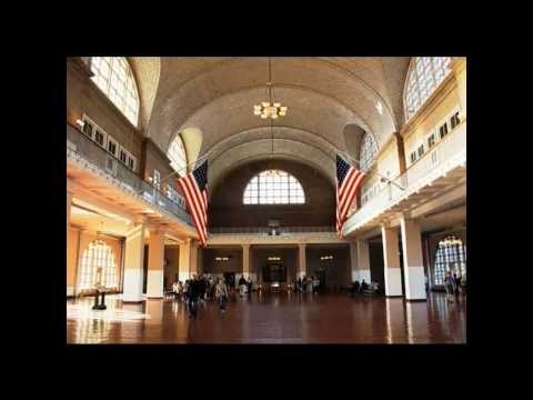 Ellis Island Immigration Station New Jersey New York Border Line America by BK Bazhe.com