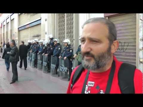 Rushes from Greece -- Greek health workers on strike & on the streets