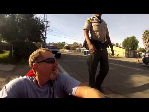 Pulled over by the San Diego Sheriff's Police Department while riding my velomobile