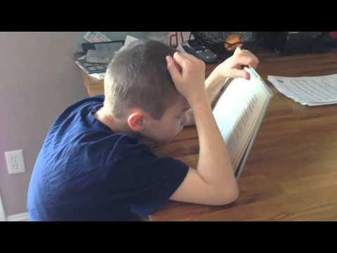 Ethan's has a meltdown during reading homework ASD PDD-NOS