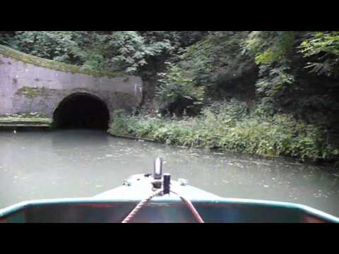 Narrowboat trip into Dudley Tunnel, West Midlands, England, UK 