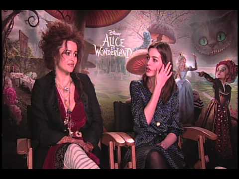 Helena Bonham Carter and Anne Hathaway Interview for Alice In Wonderland