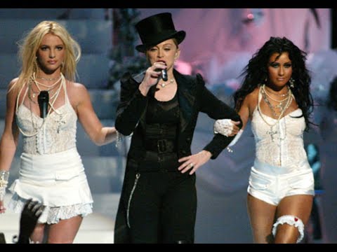 Madonna, Britney, Christina 2003 VMA - Like a Virgin/Hollywood