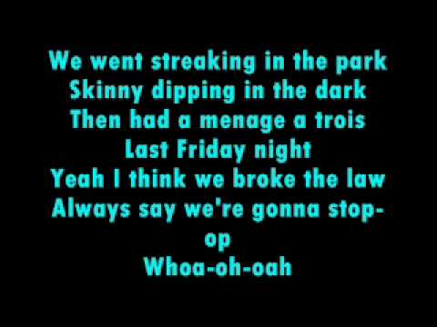 Katy Perry-Last Friday Night (T.G.I.F) lyrics