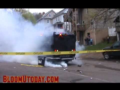 Police BearCat Tries to Clear Fetterman Ave with Tear Gas at Block Party