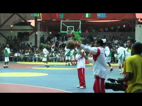 Comores/Madagascar, Echauffement / Final Basket-ball - (8èm Jeux des CJSOI)