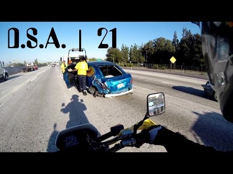 D.S.A | Ep.21 - INSANE Lane Splitting Race With MONGOLS MC, Crazy Car Crash, And L.A. to S.B.