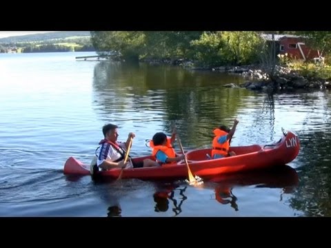 Kano tur med GoPro kamera på Einavannet i Oppland