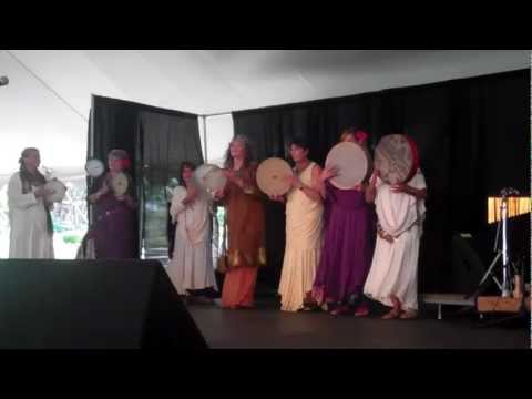 Tahya plays sistrum with Lehigh Valley Frame Drum Ensemble & Grant Smith @ Musikfest 2012