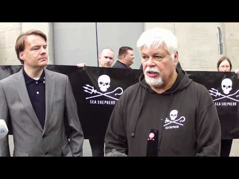 Paul Watson out of prison Sea Shepherd - Press Conference JV