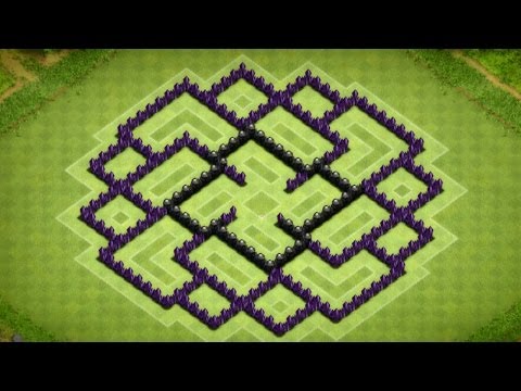 Clash Of Clans - Epic Town Hall 8 Trophy Base (Zeus) Speed Build - 2014