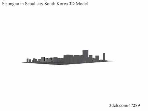 Sejongno in Seoul city South Korea 3D Model