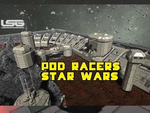 Space Engineers - Star Wars Pod Racers Tatooine Race Track WIP