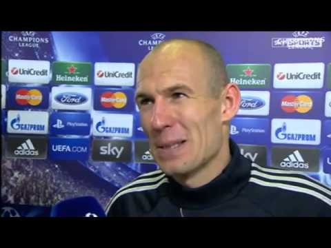 Bayern Munich Vs Barcelona 4 0   Arjen Robben Interview After His Goal   April 23 2013   HQ