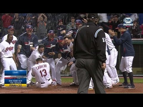 Tribe wins in 12 on Cabrera's walk-off homer