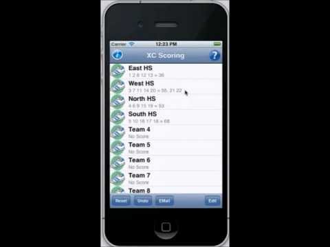 XC Scoring for the iPhone, iPad and iPod Touch