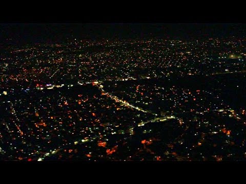 Jet Airways Landing In Aurangabad, Maharashtra, India - Night View