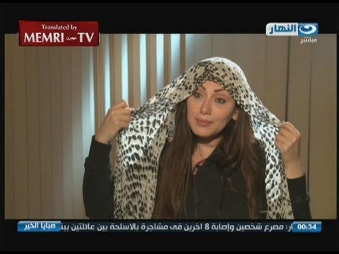 Egyptian TV Host Riham Said  Removes Veil during Interview, Clashes with Guest Cleric Yousuf Badri