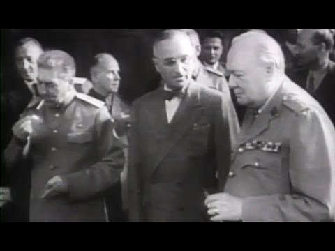 Potsdam Conference: Big Three: Truman, Stalin & Churchill Meet in Berlin 1945 US US OWI Newsreel