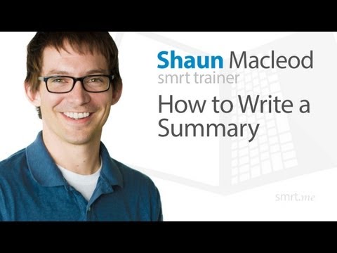 How to Write a Summary