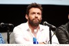 Hugh Jackman speaking at the 2013 San Diego Comic Con International, for "X-Men: Days of Future Past", at the San Diego Convention Center in San Diego, California.