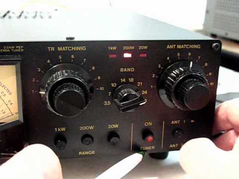 Part 1: DAIWA Model CNW-518 Antenna Tuner Front panel controls and meter