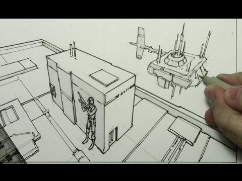 How to Draw Backgrounds (3-Point Perspective)