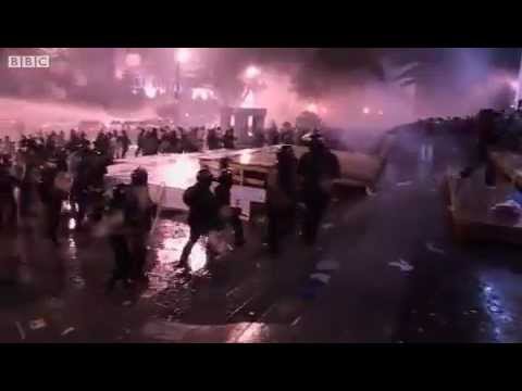 BBC News - Two killed as police clear Tbilisi - Georgian protests -