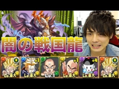 パズドラ【闇の戦国龍】地獄級　ドラゴンボールPTで挑戦！（ネタ）