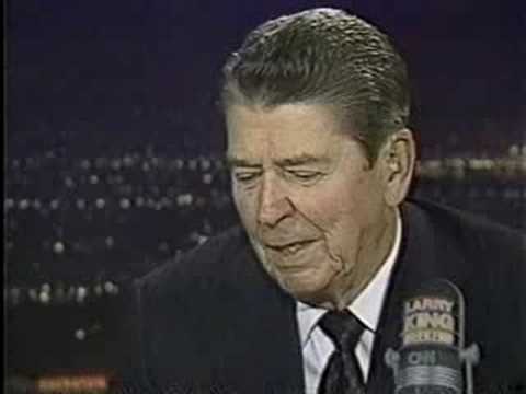 Ronald Reagan speaking about assassination attempt