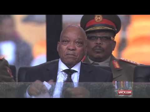 FNB Stadium crowd cheers Motlanthe, Mbeki, boos Zuma