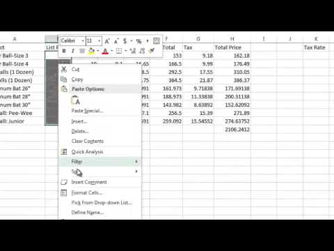 Excel 2013 Tutorial 2: Create a Basic Spreadsheet