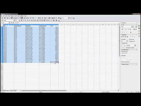 Open Office 4 - Calc Spreadsheet Beginners Tutorial - DCP Web Designers Tutorial