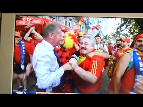 Mad Spain fans on Sky Sports before Euro 2012 final