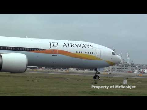 Jet Airways 777-35RER  {VT-JEL}  at London Heathrow Airport