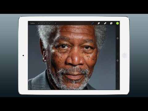 iPad Art - Morgan Freeman Finger Painting