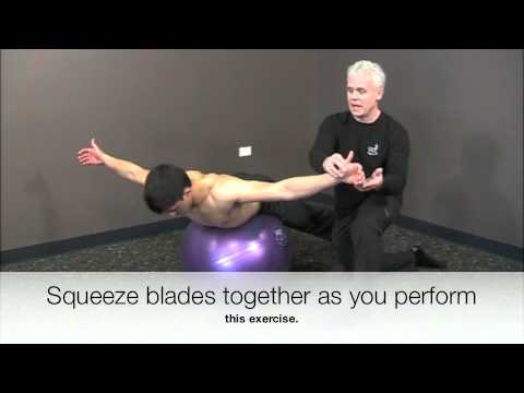 Shoulder Exercises - T's on the Swiss Ball - Kinetic Health