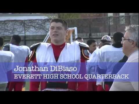 Jonathan DiBiaso, Everett High quarterback, talks about breaking td passes record