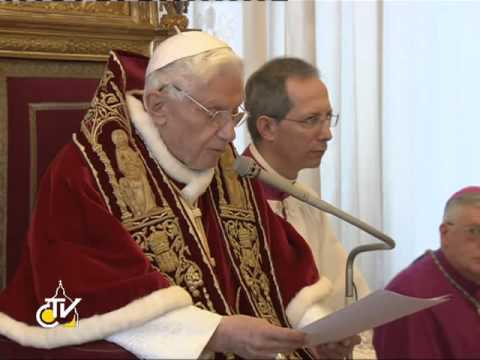 Announcement of Pope Benedict XVI's resignation