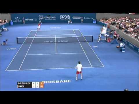 Alexandr Dolgopolov v Gilles Simon Highlights Men's Singles Semi Final: Brisbane International 2012