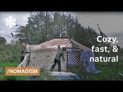 Nomadic tiny home: Mongolian yurt moves in 1 day, DIY-style