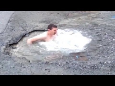 Swimming in Ireland's Biggest Pothole