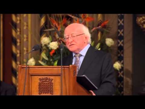 Irish president celebrates 'warm friendship' in British parliamentary address